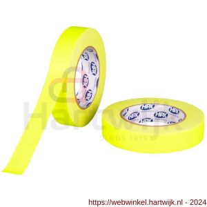 HPX Fluo gaffer textiel montage tape PRO geel 25 mm x 25 m - H51700164 - afbeelding 1