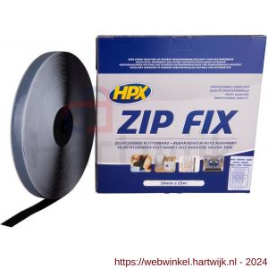 HPX Zip Fix klittenband haak zwart 20 mm x 25 m - H51700119 - afbeelding 1