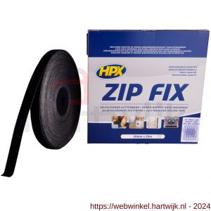 HPX Zip Fix klittenband lus zwart 20 mm x 25 m - H51700120 - afbeelding 1
