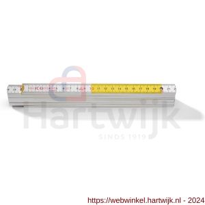 Hultafors H4003WG DU duimstok hout 4000 wit-geel 2 m 10 delen - H50150174 - afbeelding 1