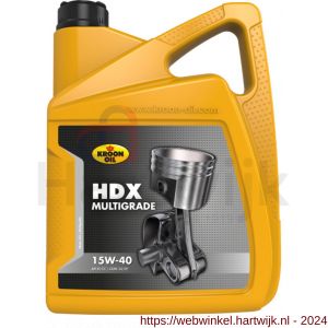 Kroon Oil HDX 15W-40 minerale motorolie Mineral Multigrades passenger car 5 L can - H21500397 - afbeelding 1