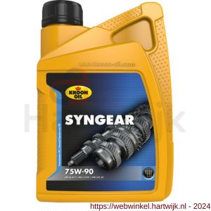 Kroon Oil Syngear 75W-90 handgeschakelde transmissie olie 1 L flacon - H21500777 - afbeelding 1