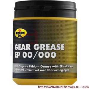 Kroon Oil Gear Grease EP 00/000 vet 0,6 kg pot - H21501230 - afbeelding 1