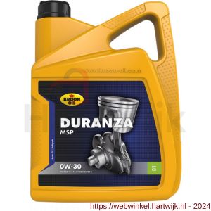 Kroon Oil Duranza MSP 0W-30 synthetische motorolie Synthetic Multigrades passenger car 5 L can - H21501079 - afbeelding 1