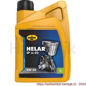 Kroon Oil Helar SP 5W-30 LL-03 synthetische motorolie Synthetic Multigrades passenger car 1 L flacon - H21500429 - afbeelding 1