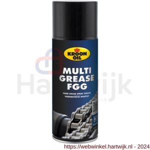 Kroon Oil Multi Grease FGG H1 vet speciaal voedselveilig Food Grade H1 400 ml aerosol - H21500917 - afbeelding 1
