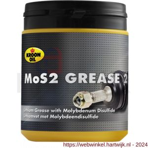 Kroon Oil MOS2 Grease EP 2 vet universeel 600 g pot - H21500919 - afbeelding 1