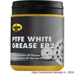 Kroon Oil PTFE White Grease EP2 kogellagervet 600 g pot - H21500885 - afbeelding 1