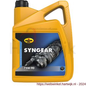 Kroon Oil Syngear 75W-90 handgeschakelde transmissie olie 5 L can - H21500778 - afbeelding 1