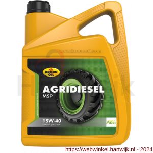 Kroon Oil Agridiesel MSP 15W-40 Agri diesel motorolie 5 L can - H21500152 - afbeelding 1