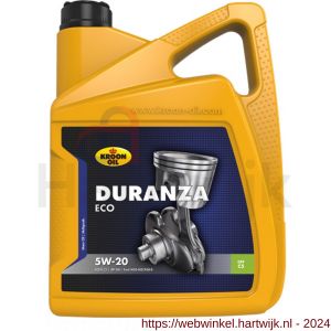 Kroon Oil Duranza ECO 5W-20 synthetische motorolie Synthetic Multigrades passenger car 5 L can - H21500354 - afbeelding 1