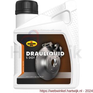 Kroon Oil Drauliquid-S DOT 4 remvloeistof 500 ml flacon - H21500111 - afbeelding 1