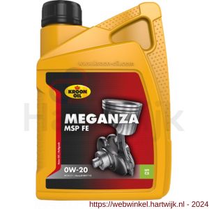 Kroon Oil Meganza MSP FE 0W-20 motorolie half synthetisch 1 L flacon - H21501331 - afbeelding 1