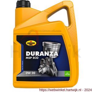 Kroon Oil Duranza MSP ECO 0W-20 motorolie synthetisch 5 L can - H21501277 - afbeelding 1