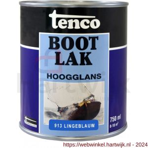 Tenco Bootlak dekkend 913 lingeblauw 0,75 L blik - H40710329 - afbeelding 1