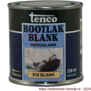 Tenco Bootlak transparant 910 blank hoogglans 0,25 L blik - H40710051 - afbeelding 1