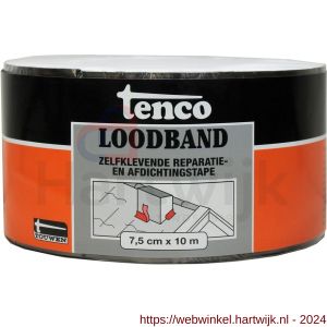Tenco Loodband bitumen zelfklevend 7,5 cm x 10 m zwart rol - H40710000 - afbeelding 1