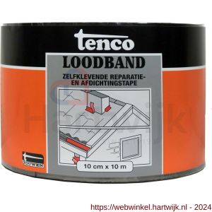 Tenco Loodband bitumen zelfklevend 10 cm x 10 m zwart rol - H40710001 - afbeelding 1
