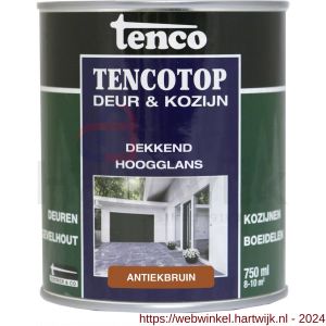TencoTop Deur en Kozijn houtbeschermingsbeits dekkend hoogglans antiekbruin 0,75 L blik - H40710240 - afbeelding 1
