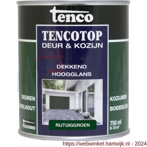 TencoTop Deur en Kozijn houtbeschermingsbeits dekkend hoogglans rijtuiggroen 0,75 L blik - H40710243 - afbeelding 1