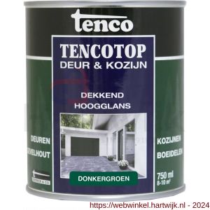 TencoTop Deur en Kozijn houtbeschermingsbeits dekkend hoogglans donkergroen 0,75 L blik - H40710244 - afbeelding 1