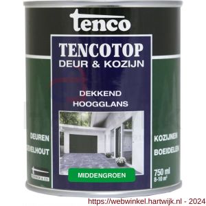 TencoTop Deur en Kozijn houtbeschermingsbeits dekkend hoogglans middengroen 0,75 L blik - H40710245 - afbeelding 1
