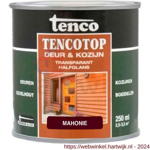 TencoTop Deur en Kozijn houtbeschermingsbeits transparant halfglans mahonie 0,25 L blik - H40710392 - afbeelding 1