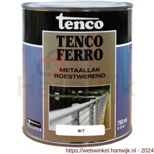 Tenco Ferro roestwerende ijzerverf metaallak dekkend 402 wit 0,75 L blik - H40710192 - afbeelding 1