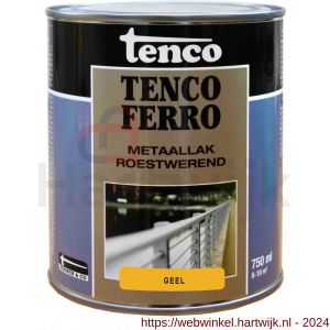 Tenco Ferro roestwerende ijzerverf metaallak dekkend 404 geel 0,75 L blik - H40710182 - afbeelding 1