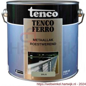 Tenco Ferro roestwerende ijzerverf metaallak dekkend 405 grijs 2,5 L blik - H40710185 - afbeelding 1