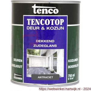 TencoTop Deur en Kozijn houtbeschermingsbeits dekkend zijdeglans antraciet 0,75 L - H40710459 - afbeelding 1