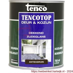 TencoTop Deur en Kozijn houtbeschermingsbeits dekkend zijdeglans antiekbruin 0,75 L blik - H40710251 - afbeelding 1