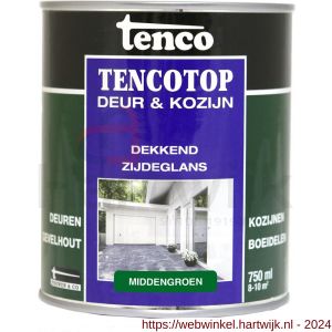 TencoTop Deur en Kozijn houtbeschermingsbeits dekkend zijdeglans middengroen 0,75 L blik - H40710255 - afbeelding 1