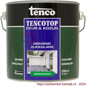 TencoTop Deur en Kozijn houtbeschermingsbeits dekkend zijdeglans middengroen 2,5 L blik - H40710259 - afbeelding 1