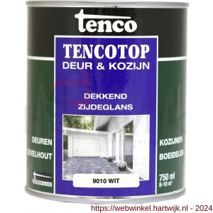 TencoTop Deur en Kozijn houtbeschermingsbeits dekkend zijdeglans wit 0,75 L blik - H40710252 - afbeelding 1