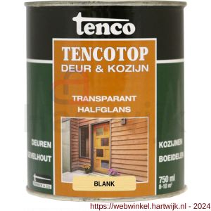 TencoTop Deur en Kozijn houtbeschermingsbeits transparant halfglans blank 0,75 L blik - H40710227 - afbeelding 1