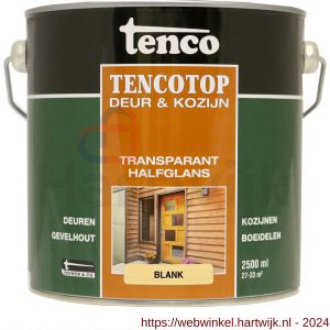 TencoTop Deur en Kozijn houtbeschermingsbeits transparant halfglans blank 2,5 L blik - H40710231 - afbeelding 1