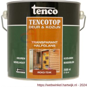 TencoTop Deur en Kozijn houtbeschermingsbeits transparant halfglans iroko teak 2,5 L blik - H40710228 - afbeelding 1