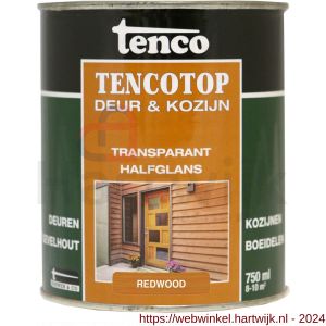 TencoTop Deur en Kozijn houtbeschermingsbeits transparant halfglans redwood 0,75 L blik - H40710223 - afbeelding 1