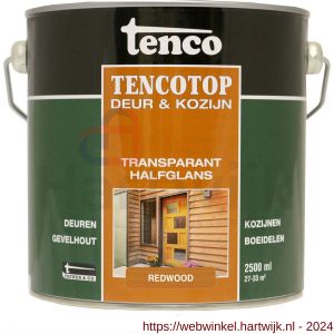 TencoTop Deur en Kozijn houtbeschermingsbeits transparant halfglans redwood 2,5 L blik - H40710230 - afbeelding 1