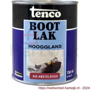 Tenco Bootlak dekkend 908 amstelrood 0,75 L blik - H40710049 - afbeelding 1