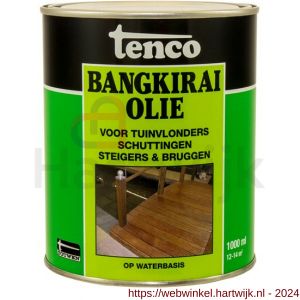 Tenco Bangkirai hardhoutolie waterbasis blank 1 L blik - H40710298 - afbeelding 1
