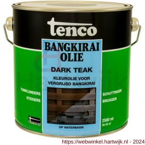 Tenco Bangkirai hardhoutolie waterbasis dark teak 2,5 L blik - H40710301 - afbeelding 1