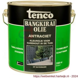Tenco Bangkirai hardhoutolie waterbasis antraciet 2,5 L blik - H40710297 - afbeelding 1