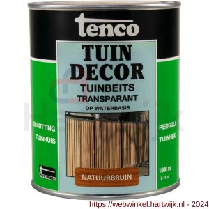 Tenco Tuindecor tuinbeits transparant natuurbruin 1 L blik - H40710430 - afbeelding 1