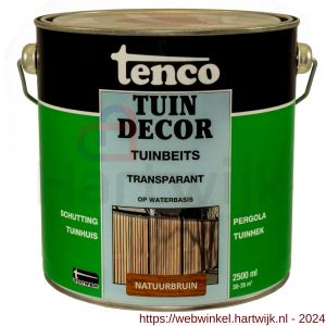 Tenco Tuindecor tuinbeits transparant natuurbruin 2,5 L blik - H40710431 - afbeelding 1