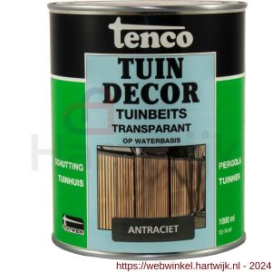 Tenco Tuindecor tuinbeits transparant antraciet 1 L blik - H40710432 - afbeelding 1