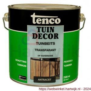Tenco Tuindecor tuinbeits transparant antraciet 2,5 L blik - H40710433 - afbeelding 1