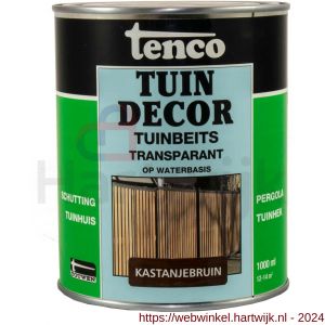 Tenco Tuindecor tuinbeits transparant kastanjebruin 1 L blik - H40710434 - afbeelding 1