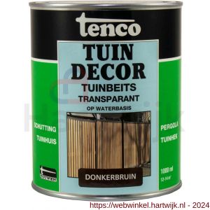 Tenco Tuindecor tuinbeits transparant donkerbruin 1 L blik - H40710436 - afbeelding 1